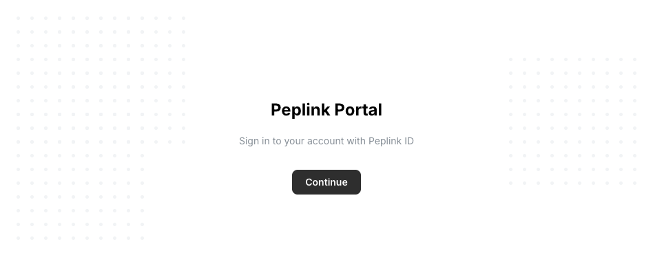 The portal sign-in page