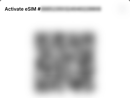 The activation code of an eSIM