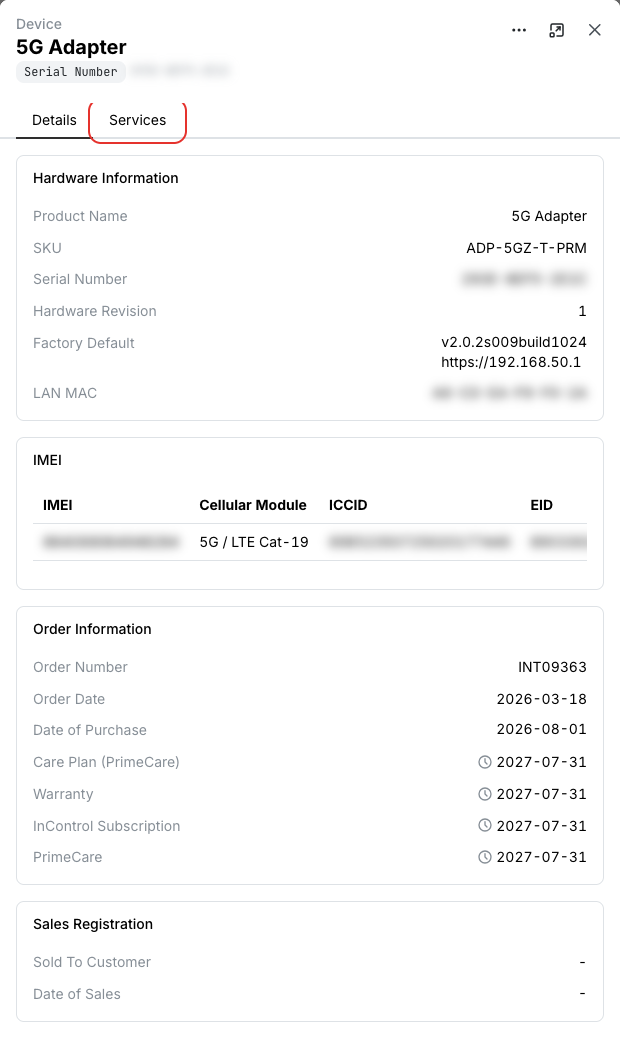 Device details